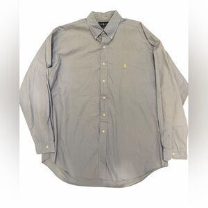 Ralph Lauren Men's Blue Button Down Dress Shirt Blake size XL